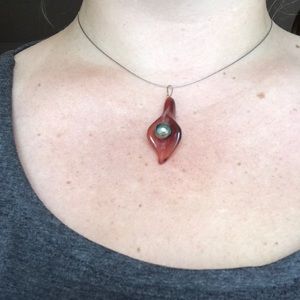 Glass and Pearl Necklace